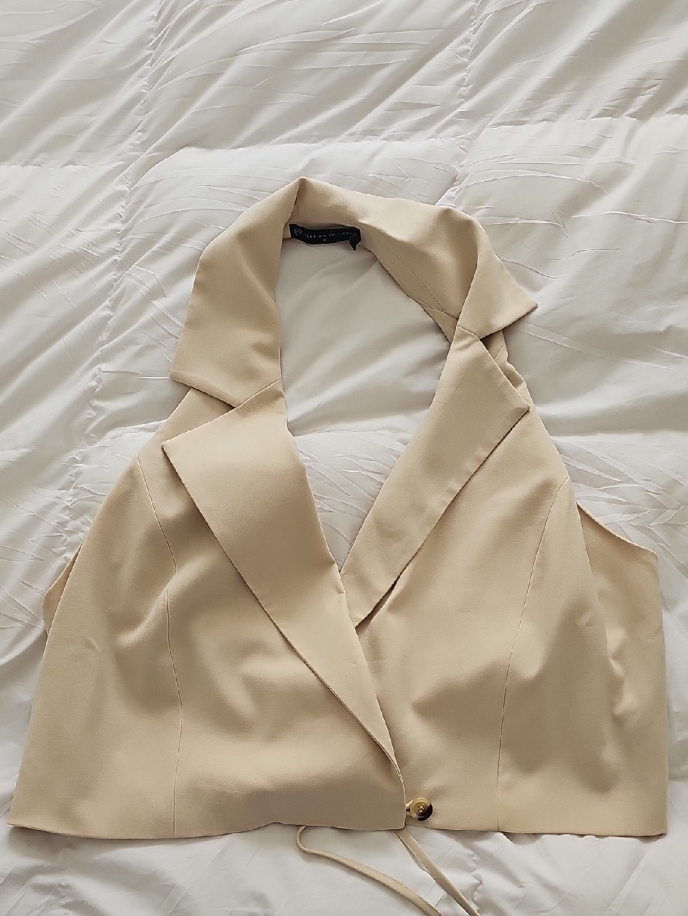 Fashion to Figure Beige Blazer Vest